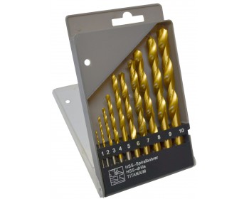 10pc Titanium Drill Set (1-10mm)